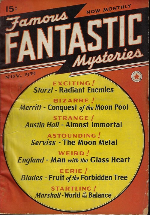 Image for FAMOUS FANTASTIC MYSTERIES: November, Nov. 1939 FAMOUS FANTASTIC MYSTERIES: November, Nov. 1939