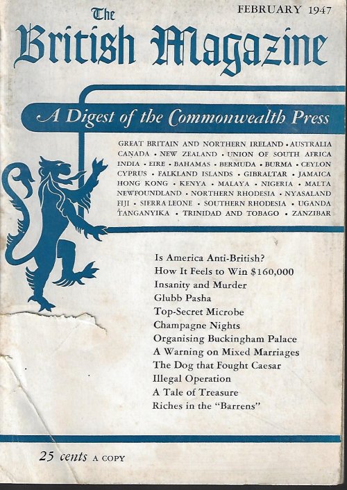 Image for THE BRITISH MAGAZINE; A Digest of the Commonwealth Press: February, Feb. 1947 THE BRITISH MAGAZINE; A Digest of the Commonwealth Press: February, Feb. 1947