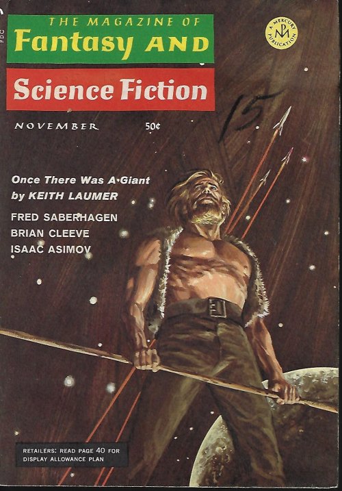 Image for The Magazine of FANTASY AND SCIENCE FICTION (F&SF): November, Nov. 1968 The Magazine of FANTASY AND SCIENCE FICTION (F&SF): November, Nov. 1968