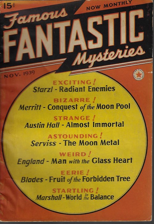 Image for FAMOUS FANTASTIC MYSTERIES: November, Nov. 1939 FAMOUS FANTASTIC MYSTERIES: November, Nov. 1939
