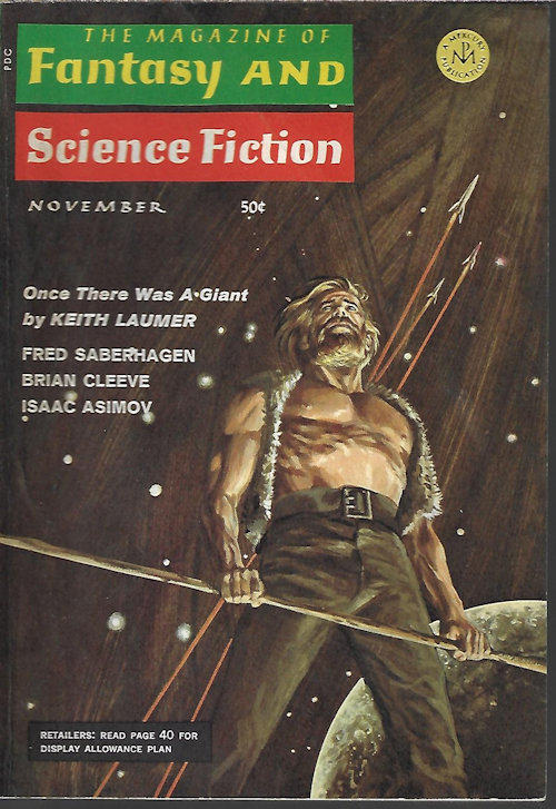 Image for The Magazine of FANTASY AND SCIENCE FICTION (F&SF): November, Nov. 1968 The Magazine of FANTASY AND SCIENCE FICTION (F&SF): November, Nov. 1968