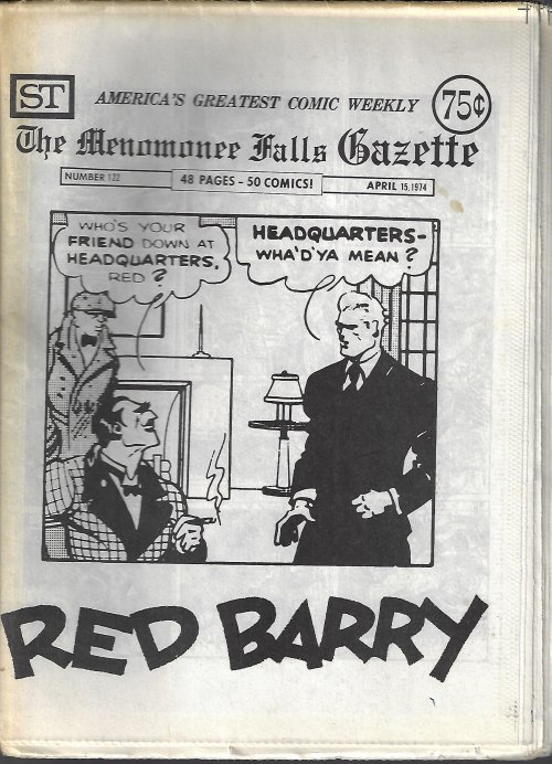 THE MENOMONEE FALLS GAZETTE #122, April, Apr. 15, 1974 (Flash Gordon, Air Hawk, Johnny Hazard, Rip Kirby, Modesty Blaise, Mandrake the Magician, Tarzan, more)