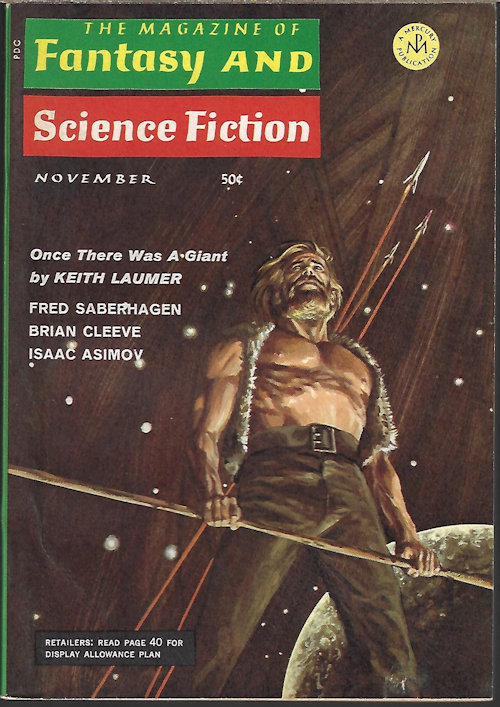 Image for The Magazine of FANTASY AND SCIENCE FICTION (F&SF): November, Nov. 1968 The Magazine of FANTASY AND SCIENCE FICTION (F&SF): November, Nov. 1968