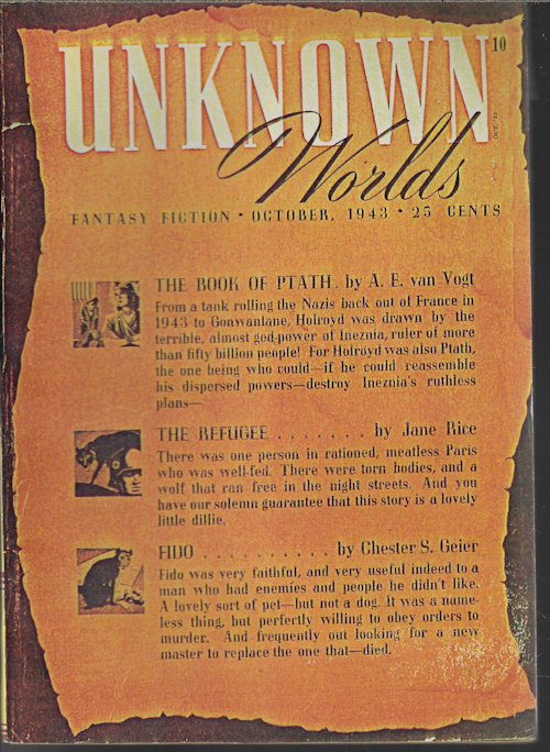 Image for UNKNOWN Worlds: October, Oct. 1943 ( UNKNOWN Worlds: October, Oct. 1943 (