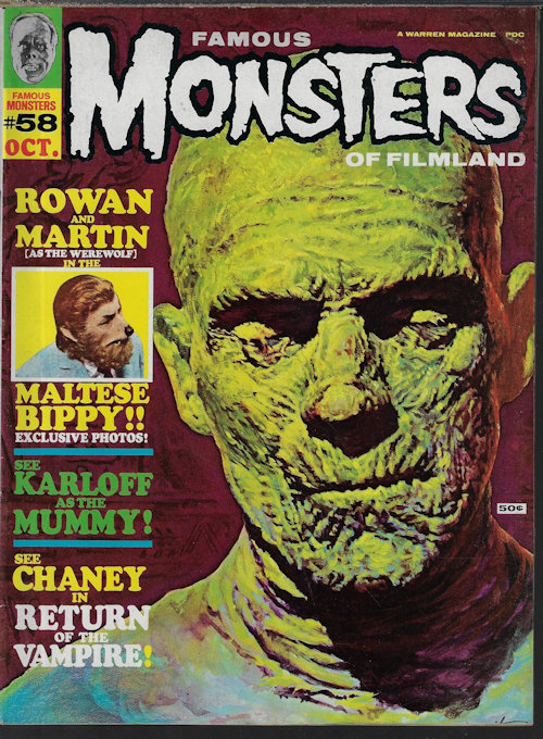 Image for FAMOUS MONSTERS OF FILMLAND: #58 (October, Oct. 1969) FAMOUS MONSTERS OF FILMLAND: #58 (October, Oct. 1969)