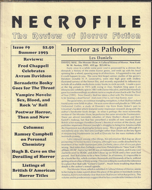 NECROFILE; The Review of Horror Fiction: No. 9, Summer 1993