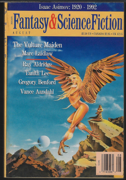 Image for The Magazine of FANTASY AND SCIENCE FICTION (F&SF): August, Aug. 1992 The Magazine of FANTASY AND SCIENCE FICTION (F&SF): August, Aug. 1992