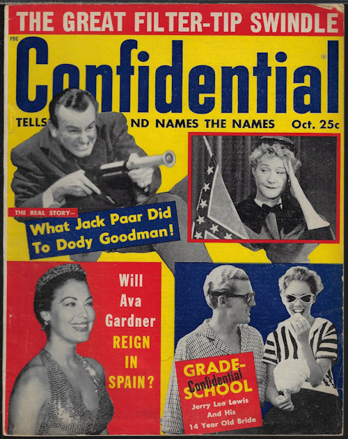 Image for CONFIDENTIAL; TELLS THE FACTS AND NAMES THE NAMES: October, Oct. 1958 CONFIDENTIAL; TELLS THE FACTS AND NAMES THE NAMES: October, Oct. 1958