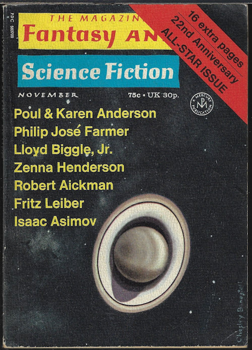 Image for The Magazine of FANTASY AND SCIENCE FICTION (F&SF): November, Nov. 1971 The Magazine of FANTASY AND SCIENCE FICTION (F&SF): November, Nov. 1971