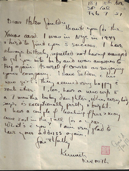 Image for LETTER, Original, Signed (1951) LETTER, Original, Signed (1951)