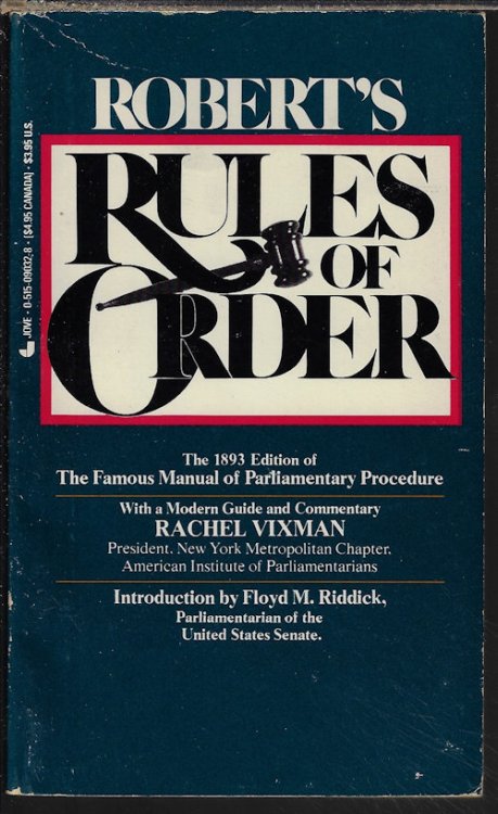 Image for ROBERT'S RULES OF ORDER ROBERT'S RULES OF ORDER