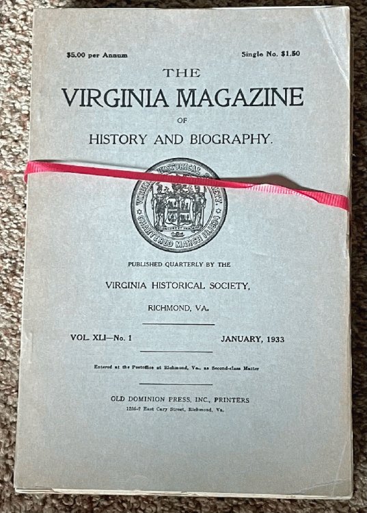 Image for Bundle: (4) vintage books - The Virginia Magazine of History and Biography Bundle: (4) vintage books - The Virginia Magazine of History and Biography