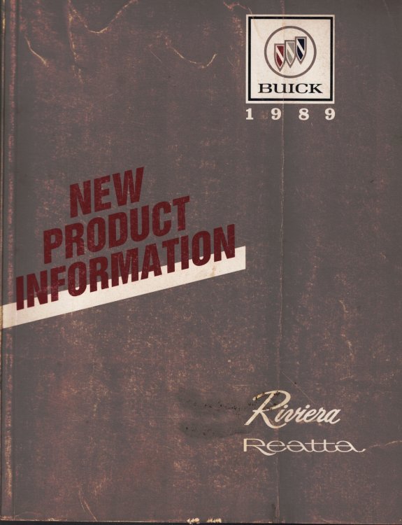 1989 Buick Riviera / Reatta - New Product Information Manual