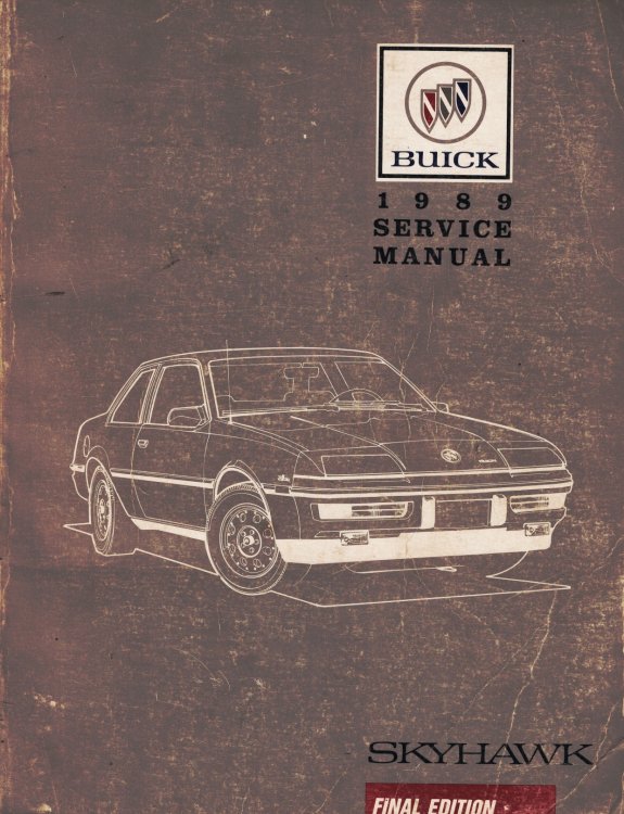 1989 Buick Skyhawk Service Manual (Final Edition)