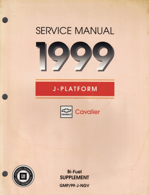 Image for 1999 J-Platform - Chevrolet Cavalier Service Manual Bi-Fuel Supplement (CNG) 1999 J-Platform - Chevrolet Cavalier Service Manual Bi-Fuel Supplement (CNG)