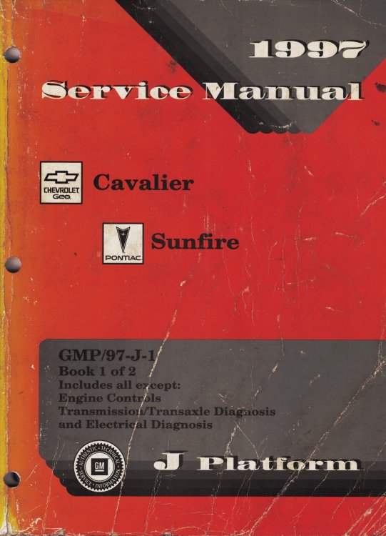 Image for 1997 J Platform - Chevrolet Cavalier, Pontiac Sunfire Service Manual (2 volume set) 1997 J Platform - Chevrolet Cavalier, Pontiac Sunfire Service Manual (2 volume set)