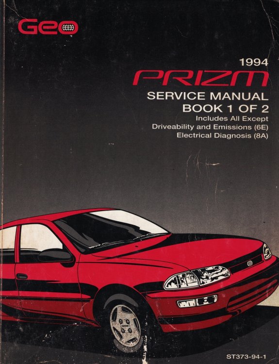 Image for 1993 Geo Prizm Service Manual 1993 Geo Prizm Service Manual