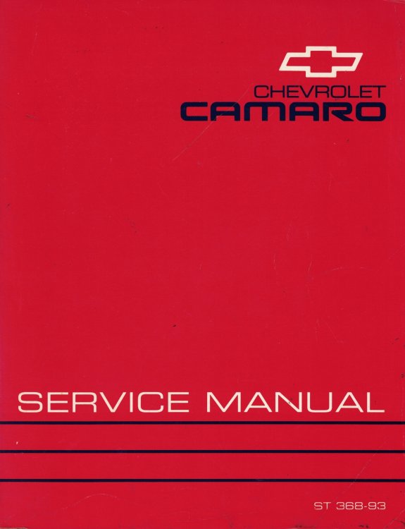 Image for 1993 Chevrolet Camaro Service Manual 1993 Chevrolet Camaro Service Manual