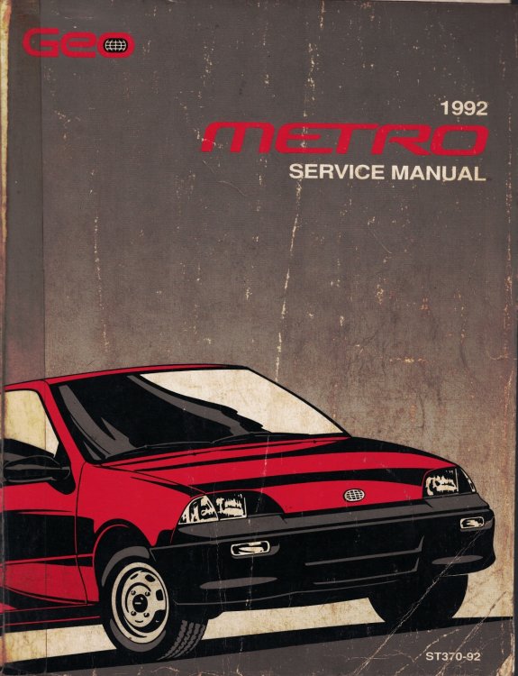 Image for 1992 Geo Metro Service Manual 1992 Geo Metro Service Manual