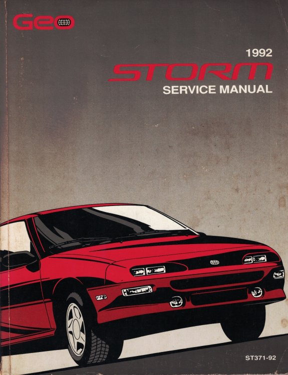 Image for 1992 Geo Storm Service Manual 1992 Geo Storm Service Manual
