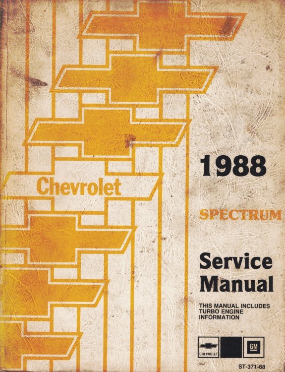 Image for 1988 Chevrolet Spectrum Service Manual ( 1988 Chevrolet Spectrum Service Manual (