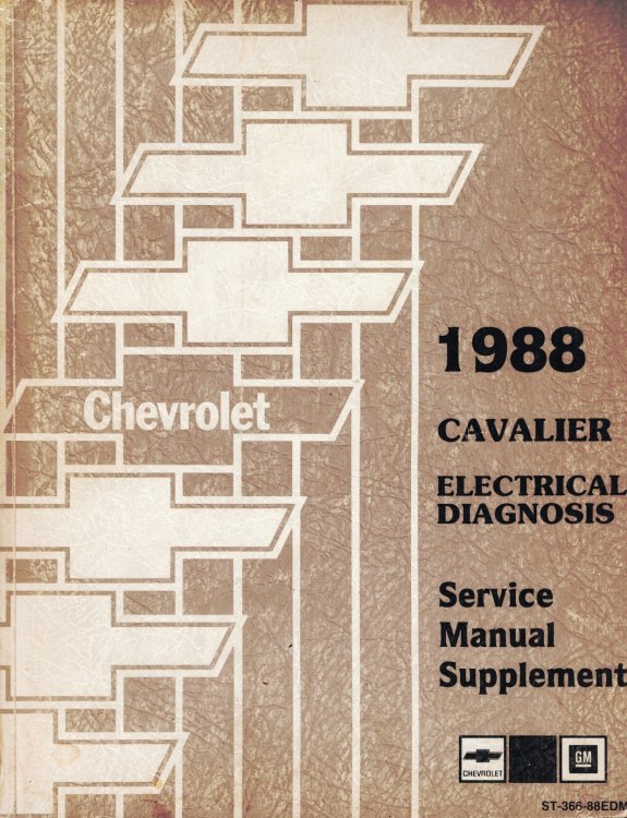 Image for 1988 Chevrolet Cavalier Electrical Diagnosis Service Manual Supplement 1988 Chevrolet Cavalier Electrical Diagnosis Service Manual Supplement