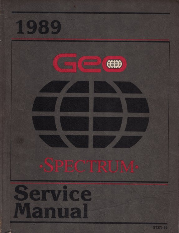 Image for 1989 Geo Spectrum Service Manual 1989 Geo Spectrum Service Manual