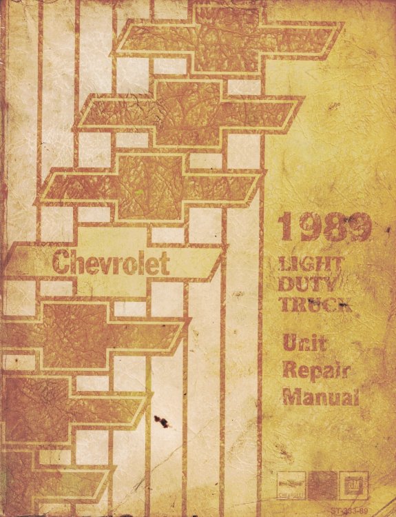 1989 Chevrolet Light Duty Truck Unit Repair Manual [Original Service Manual]