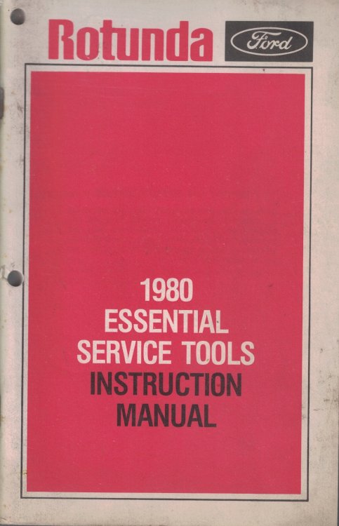 1980 Ford Essential Service Tools Instruction Manual [Original Manual]