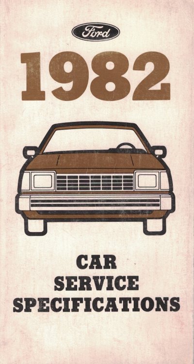 1982 Ford [Mercury, Lincoln] Car Service Specifications [Original Manual]