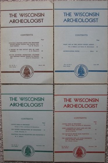 The Wisconsin Archeologist, Volume 30, No. 1 - 4, 1949 (New Series) [Includes four volumes; V30, #1; V30, #2, V30, #3, and V30, #4]