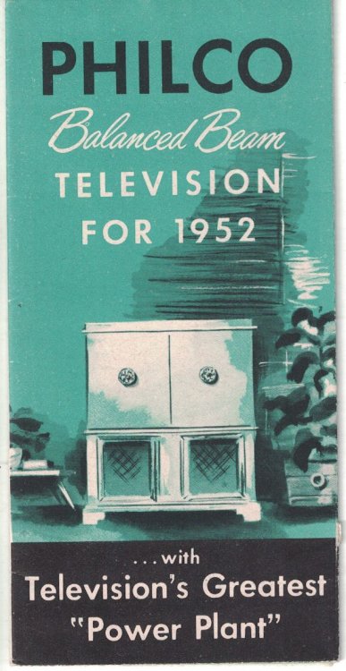 Philco Balanced Beam Television for 1952 [sales brochure]