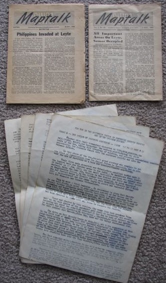 SWPA Maptalk (2 issues) [plus a 4-page typed contemporary write-up on southwest Pacific WW2 operations against the Japanese]