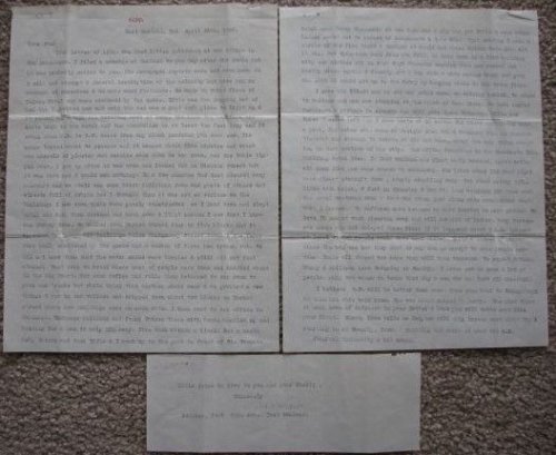 1906 San Francisco Earthquake & Fire - typed letter, dated April 26th, 1906 [copy]