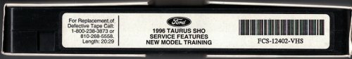 Ford 1996 Taurus SHO Service Features New Model Training service/repair tape [VHS]