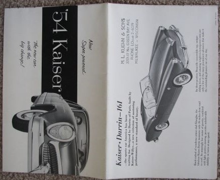 New Super-powered '54 Kaiser: The new car with the big change! [1954 Kaiser Sales Brochure / Mailer]