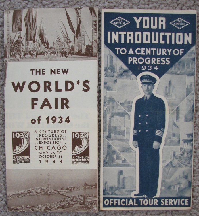 A lot of 2 items of ephemera from the 1933-34 Chicago World's Fair