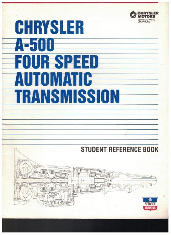 Image for Chrysler A-500 Four Speed Automatic Transmission: Student Reference Book Chrysler A-500 Four Speed Automatic Transmission: Student Reference Book