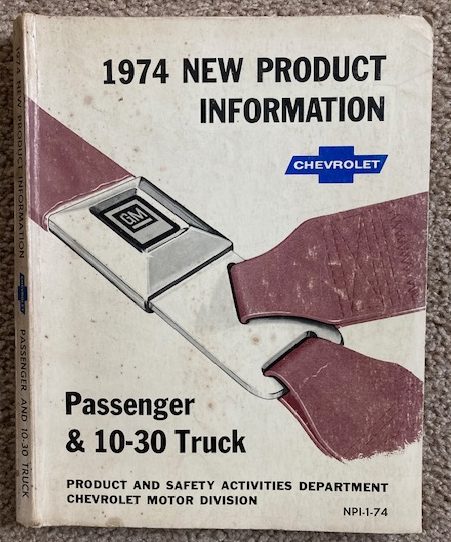 Image for 1974 Chevrolet New Product Information 1974 Chevrolet New Product Information