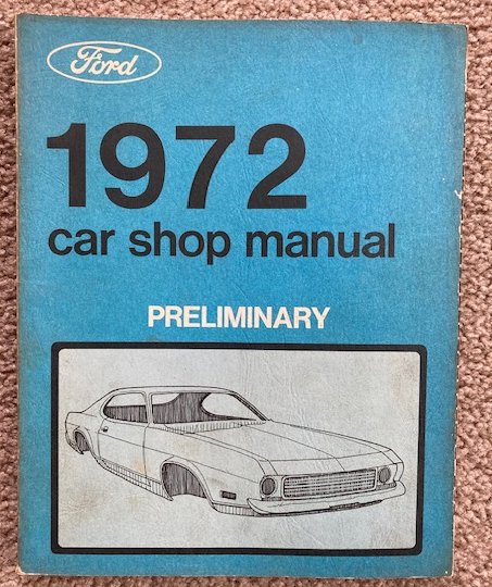 Image for 1972 Ford Car Shop Manual: Preliminary 1972 Ford Car Shop Manual: Preliminary