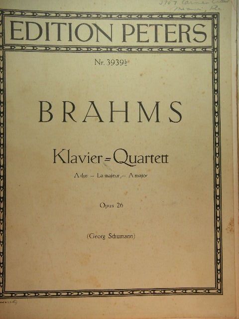 Klavier Quartett A dur, Op. 26