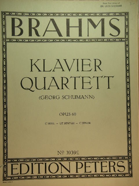 Klavier Quartett C moll, Op. 60