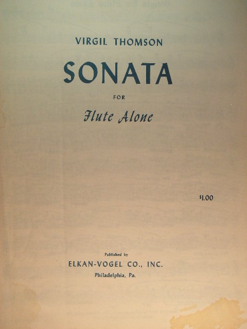 Sonata for Flute Alone