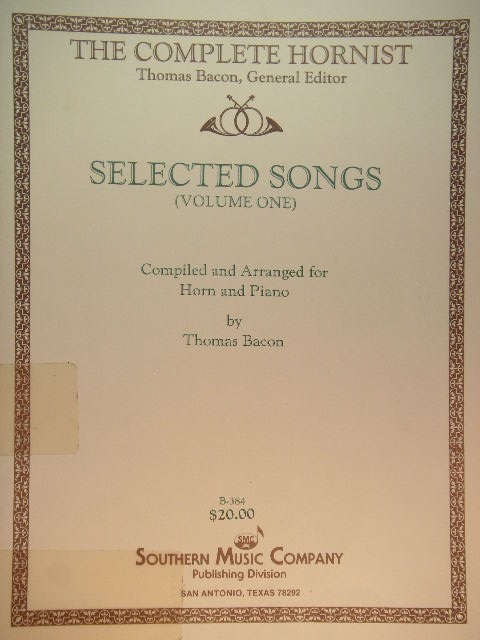 ALBUMS: Selected Songs [for Horn and Piano] Two Volumes.