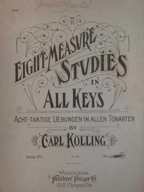 Eight-Measure Studies in All Keys Op. 373