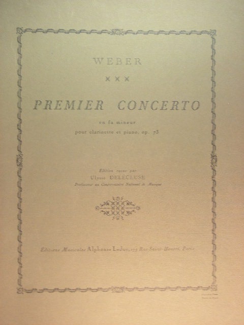 Premier Concerto for Clarinet and Piano Op. 73