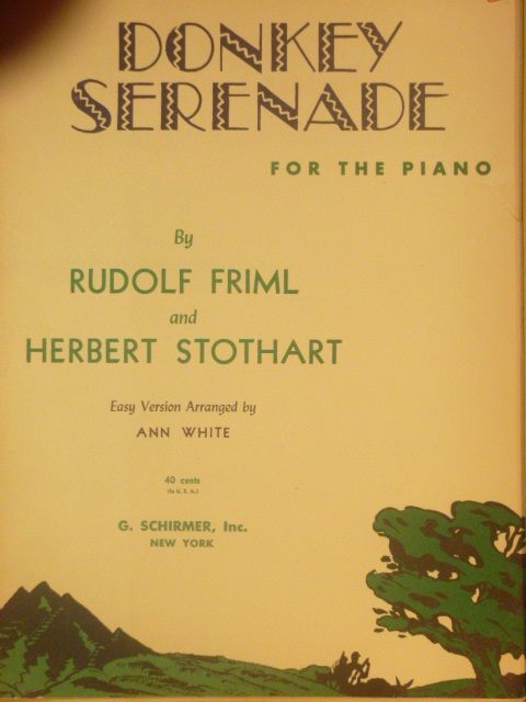 COLLECTION: Two Compositions by Friml arranged for easy piano