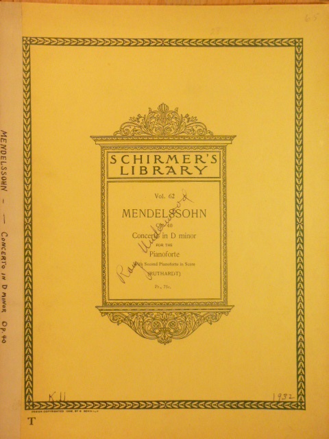 Piano Concerto in D minor Op. 40