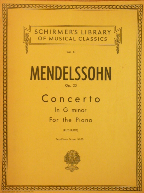 Piano Concerto in G minor Op 25