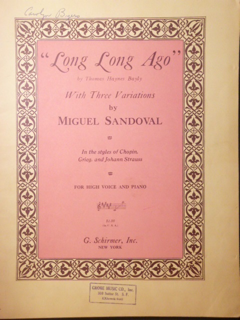 Long Long Ago